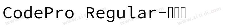 CodePro Regular字体转换